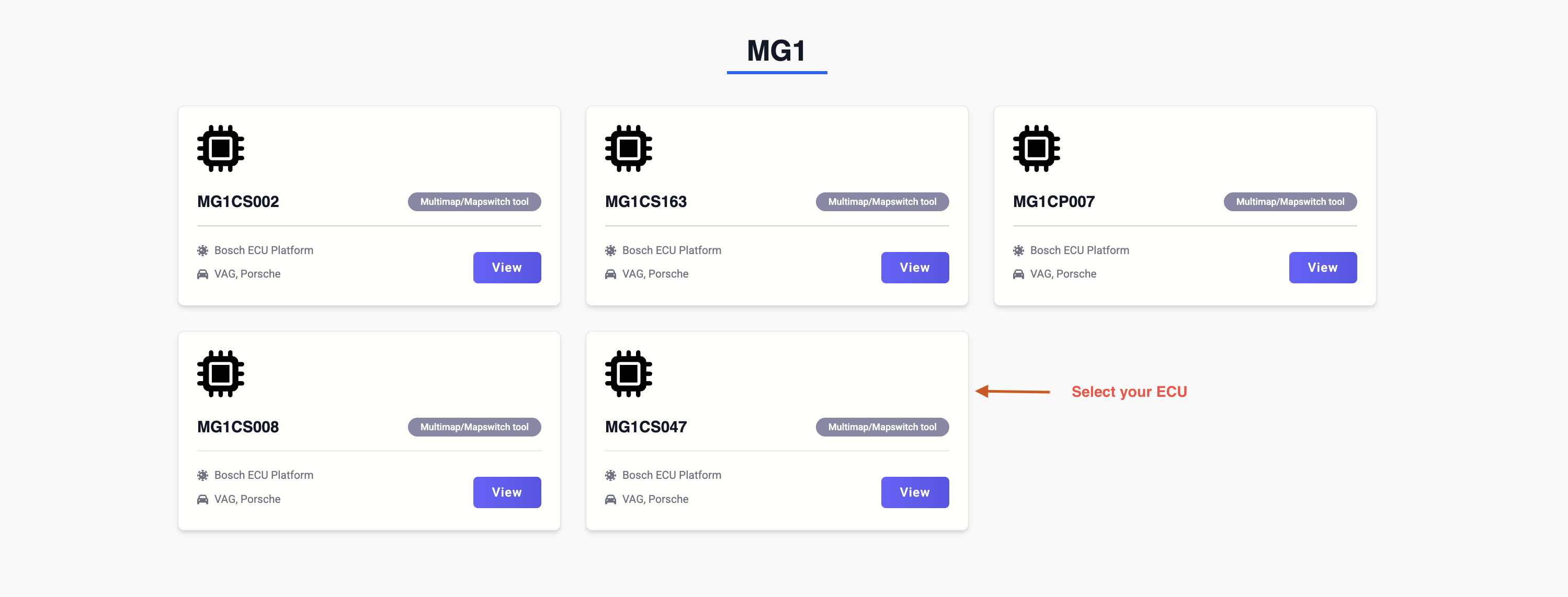 ECU Variants - Select your specific ECU model